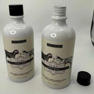 2 Beekman 1802 Goat milk hand‎ & Body wash 12.5 oz each Sealed NEW